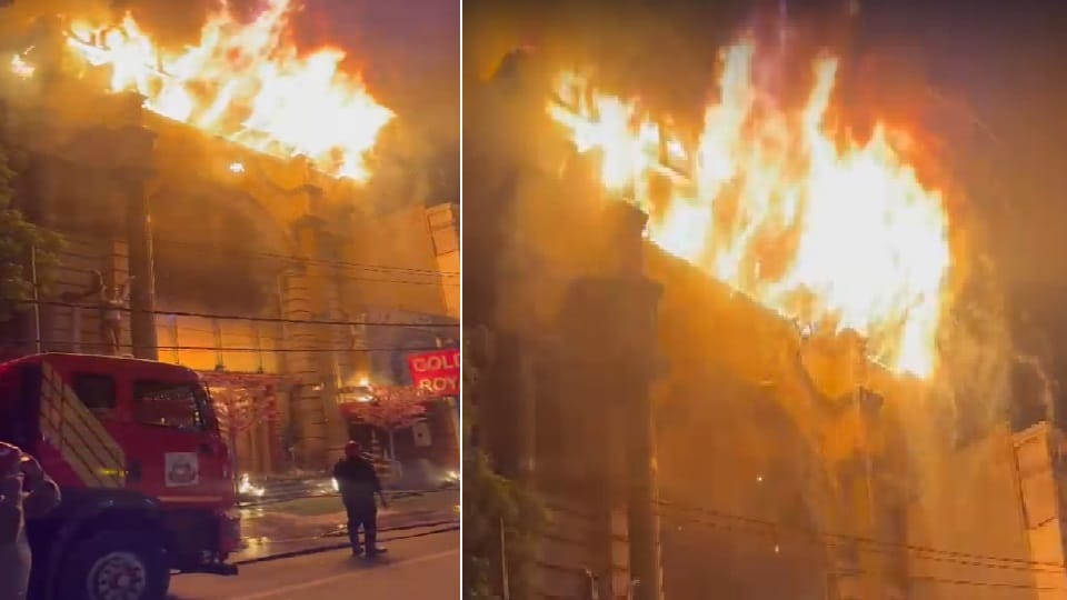 Huge fire broke out at Golden Banquet Hall in Delhi s Moti Nagar