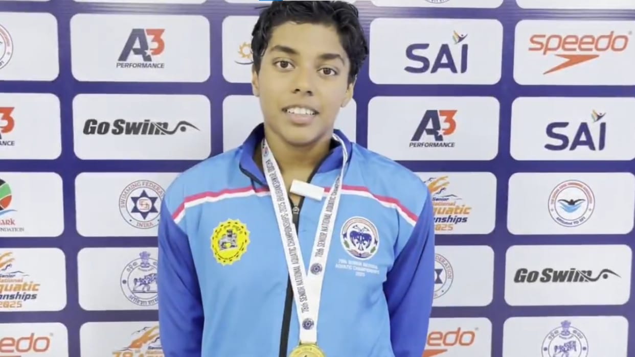 Rishabh Anupam Das broke Srihari Nataraj's meet record in Senior National Aquatic Championship