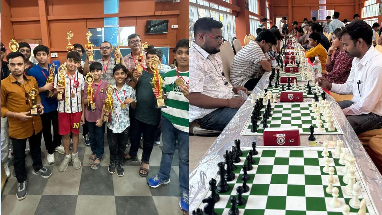 Chess competition in varanasi Avichal remained undefeated in game lasted seven rounds and Yashika got 6 points