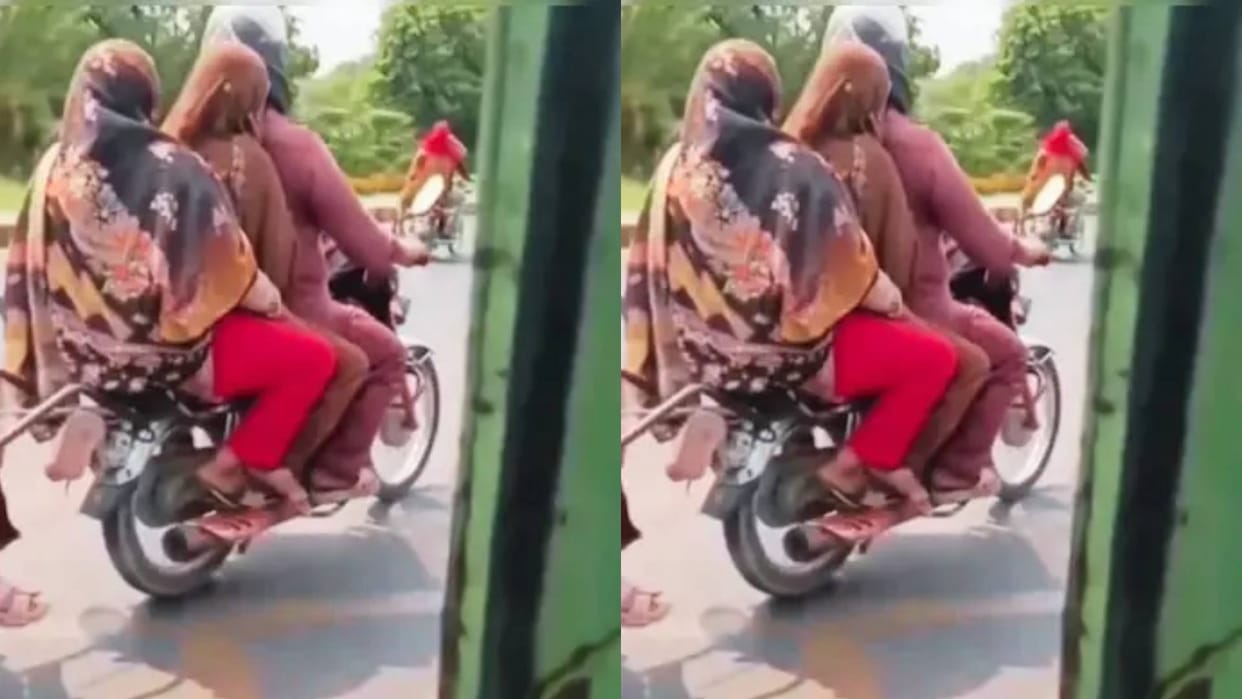 A man was seen riding a bike with 10 people on it people were shocked to see this amazing Jugaad Video Viral