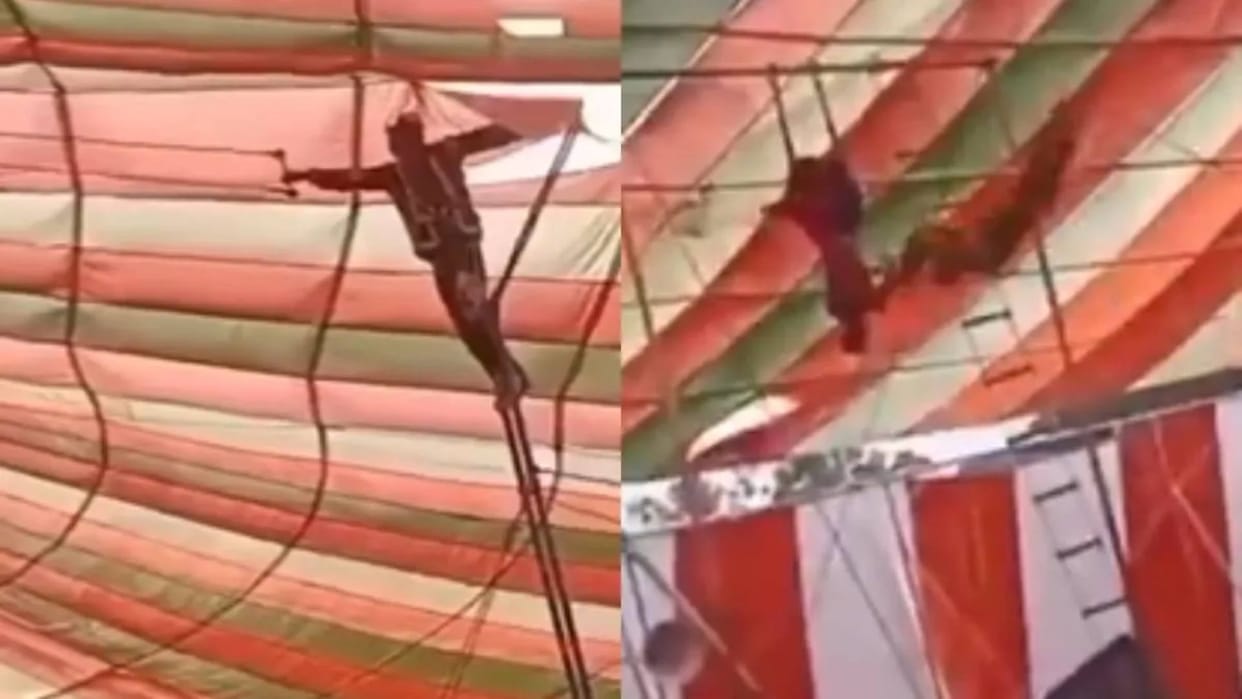 The boy did such a stunt in the circus that you will be reminded of the scene from Hera Pheri Video Viral
