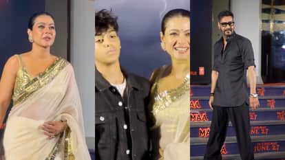 Film Maa Screening Kajol Attend Event With Son Yug Devgn Husband Ajay Devgn And Other Family