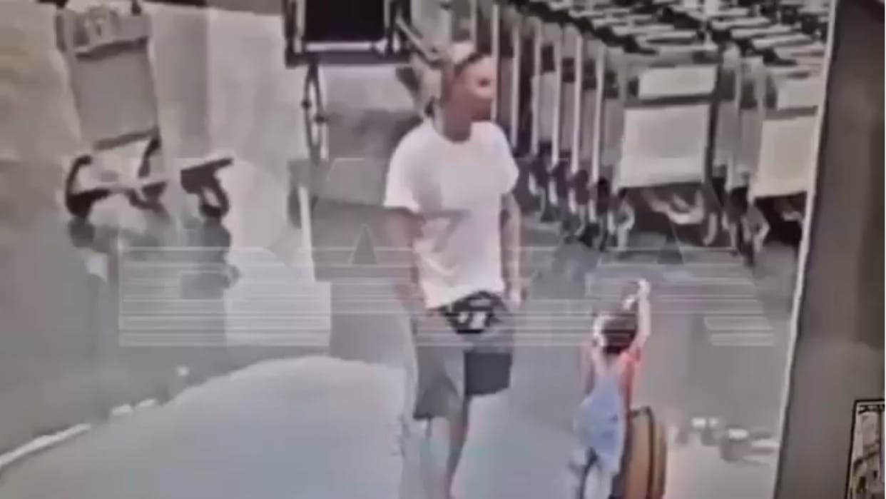 Belarusian man throws 18-month-old Iranian child to ground at Moscow airport viral video