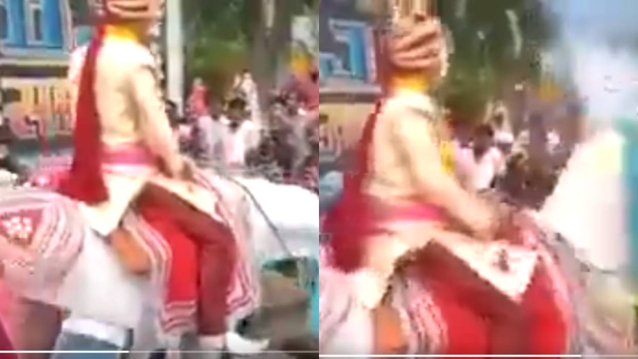The mare ran away with the groom before the bride even the baraatis were left stunned Video goes Viral