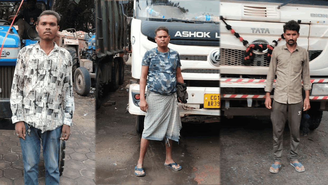 team of Mineral Department caught 5 vehicles carrying out illegal transportation