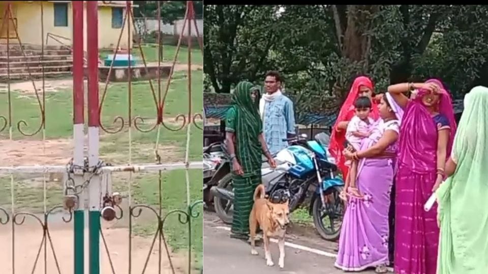 women protested by locking girls school after refusal to admit their sons Gaurela Pendra Marwahi