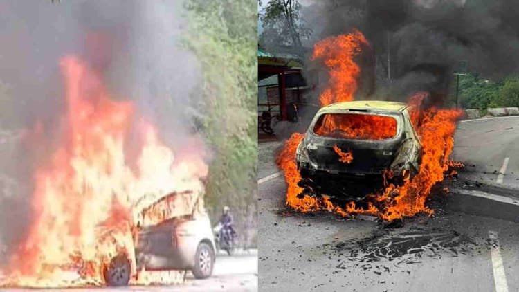Uttarakhand: मसूरी-देहरादून मार्ग पर पर्यटक कार में लगी आग, बच्ची को साथ लेकर दिल्ली से घूमने आया था परिवार