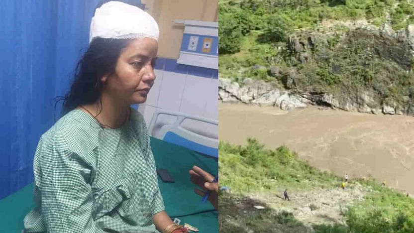 Rudraprayag Accident pilgrim tempo Traveller crashed near Rishikesh Badrinath Highway Chardham yatra photos