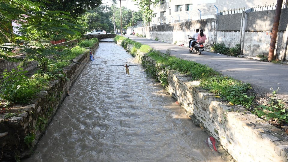 Canals are open along the main roads in haldwani