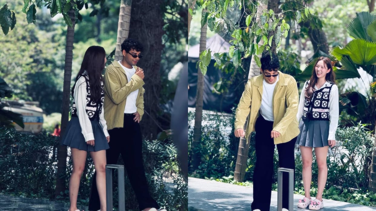 Siddhant Chaturvedi Poses with actress chae soo bin users say you will be seen in Korean films
