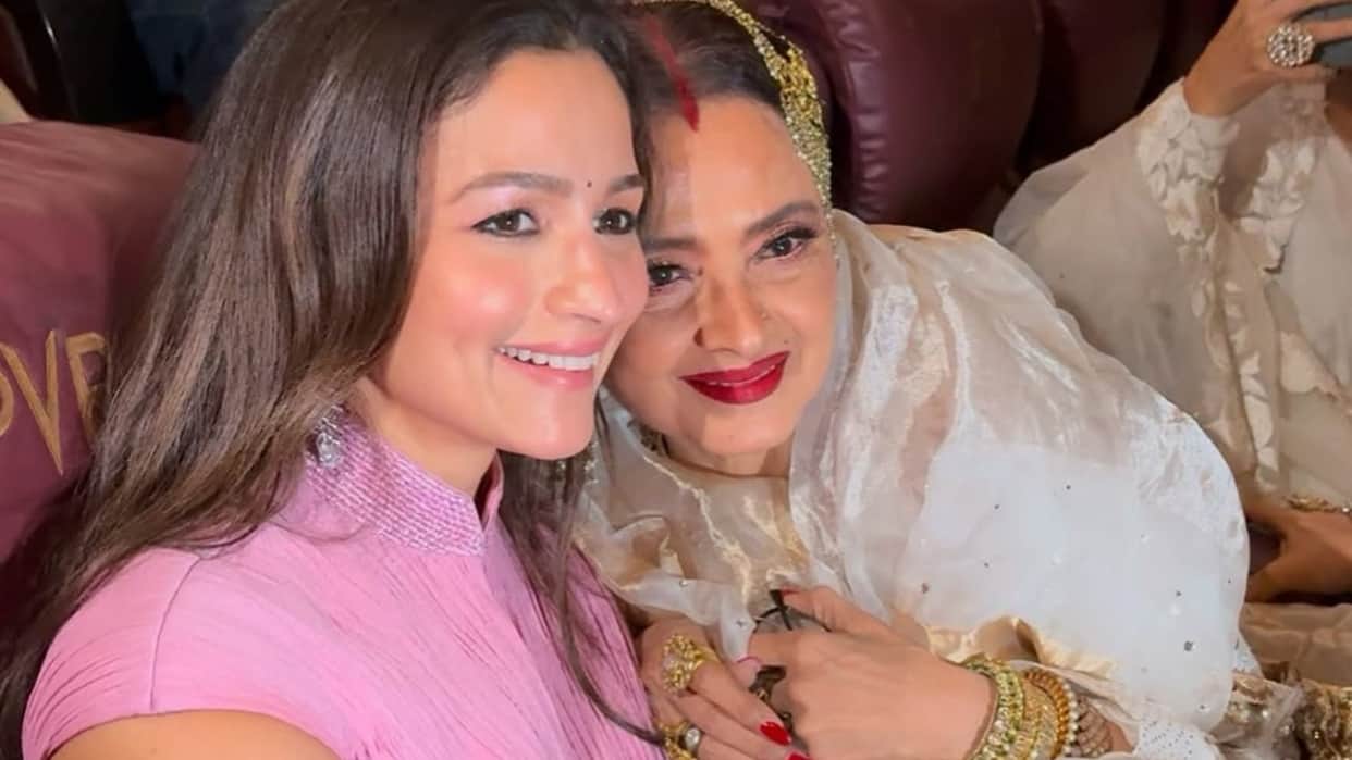 Alia Bhatt Calls Rekha Living Legend reached in Umrao Jaan rerelease event Shares Photos