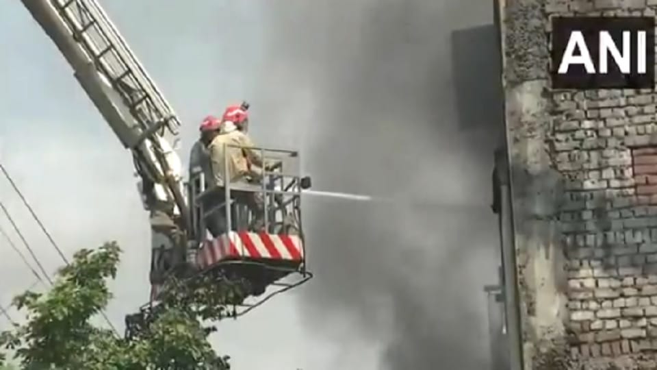 Fire broke out in a factory in Bawana