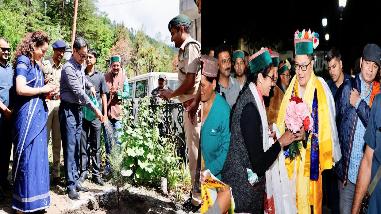 Kiren Rijiju was shocked to see the dangerous road of Kinnaur, said- If someone falls from here, even a bone