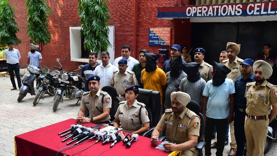 Four accused of vehicle theft gang arrested in Chandigarh