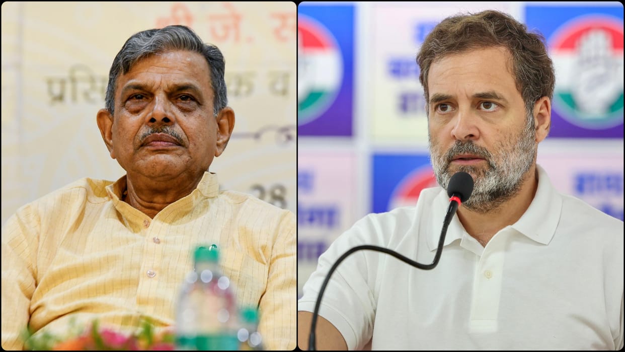 Rahul gandhi slams Sangh and BJP on dattatreya hosabale statement, says- The mask of RSS has come off again.