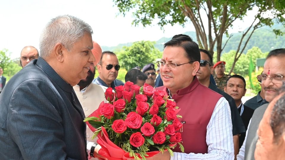 CM Pushkar Singh Dhami meet Vice President Jagdeep Dhankhar in haldwani