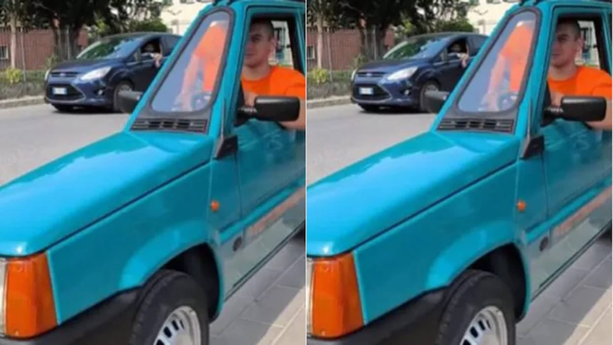 This is the worlds thinnest car it can seat only one person the car has four wheels Video goes Viral