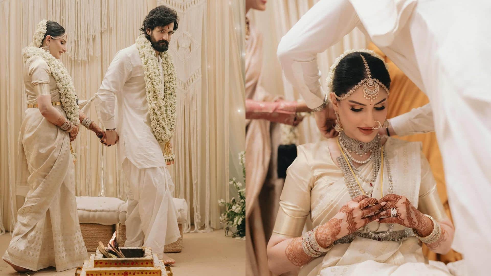 Akhil Akkineni Shares wedding photos with zainab ravdjee