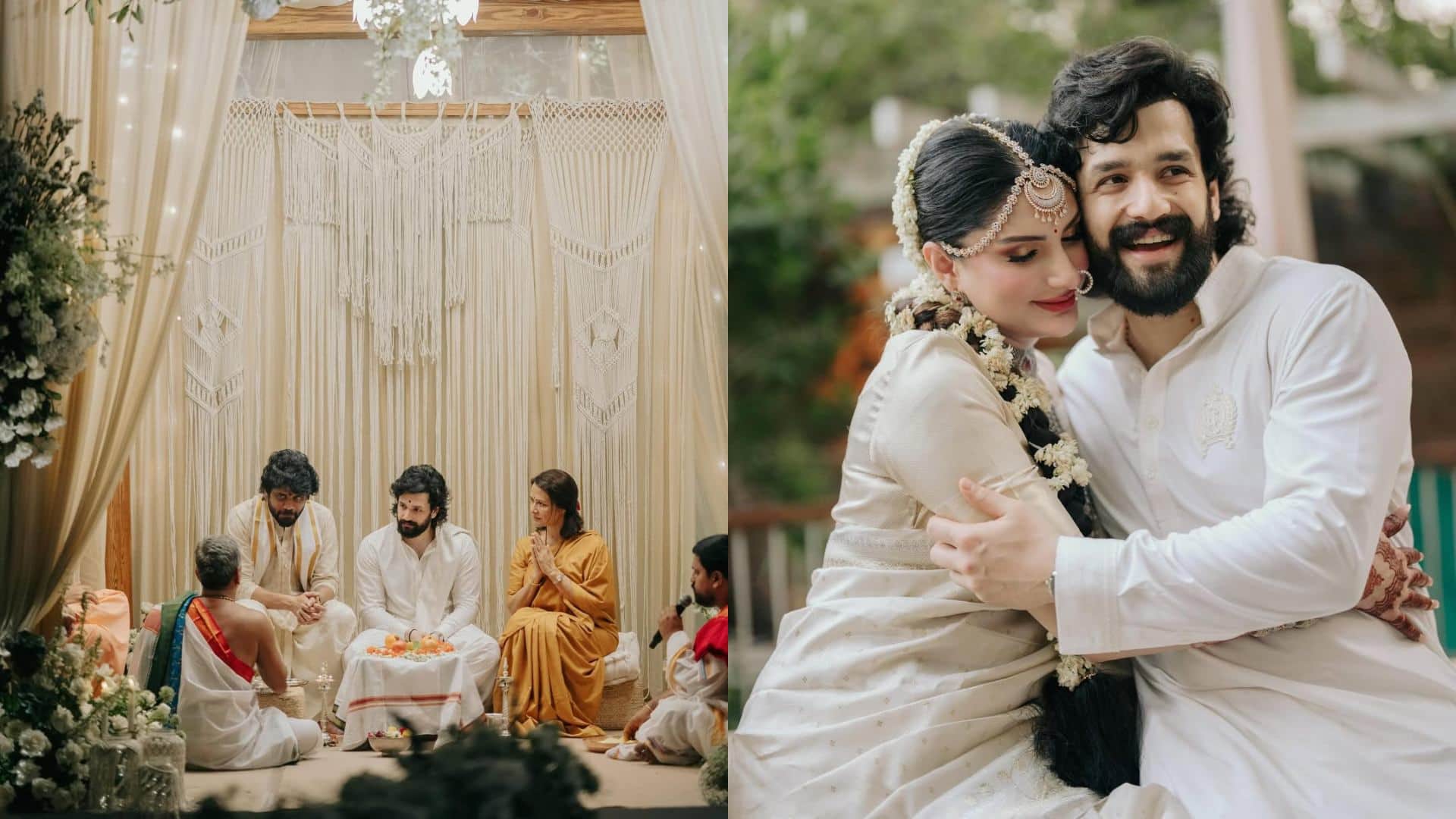 Akhil Akkineni Shares wedding photos with zainab ravdjee