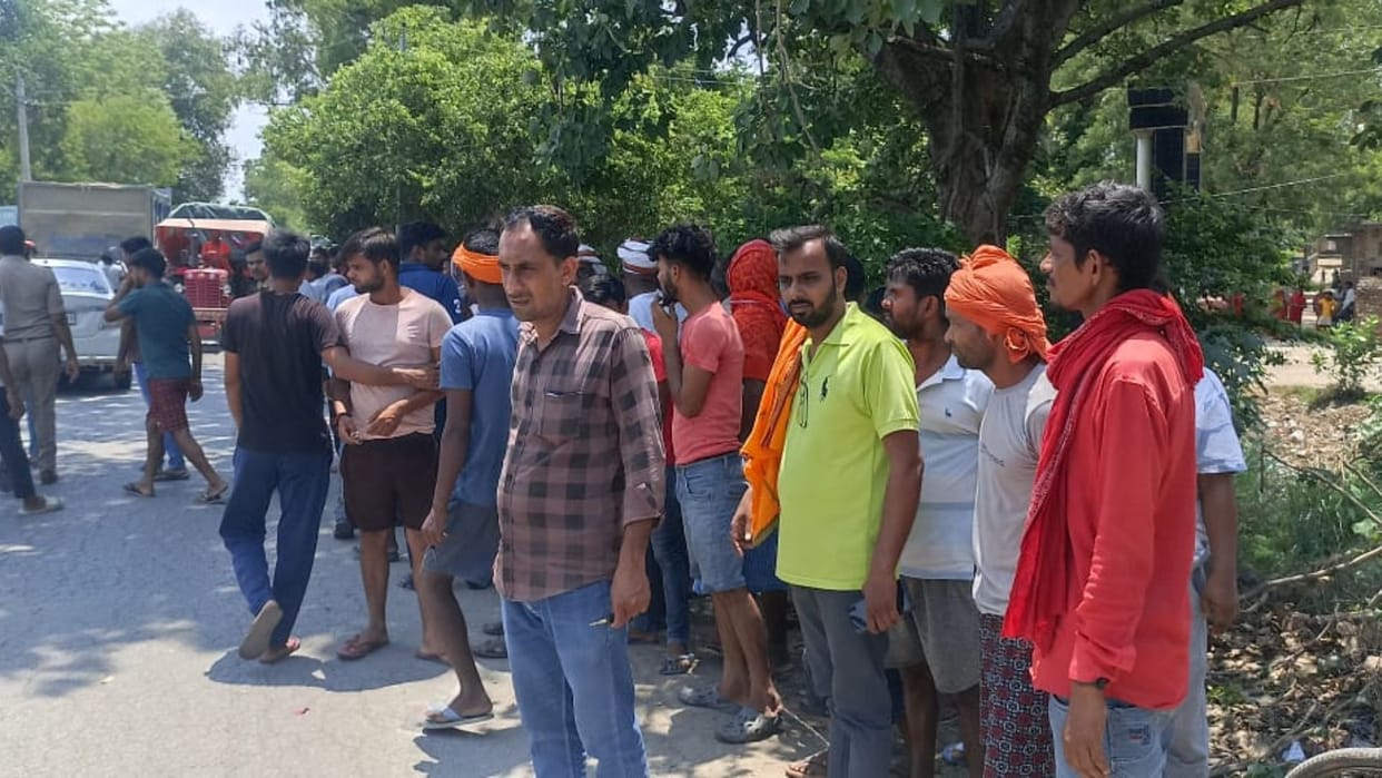 Road accident Two bike riders died after being hit by a dumper