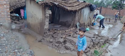 Shahjahanpur: Solani and Hindon Rivers Swell, Farmhouse Boundary Washed Away, Kutcha Houses Collapse