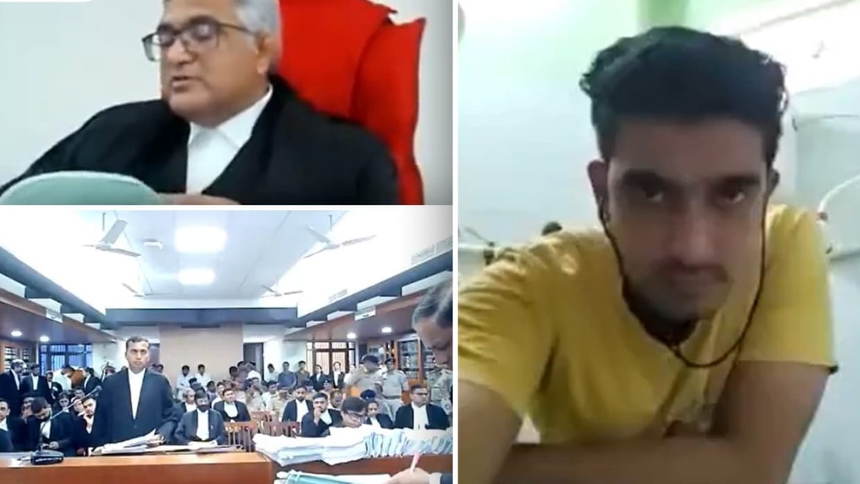 man attends gujarat hc virtual hearing from toilet seat video goes viral