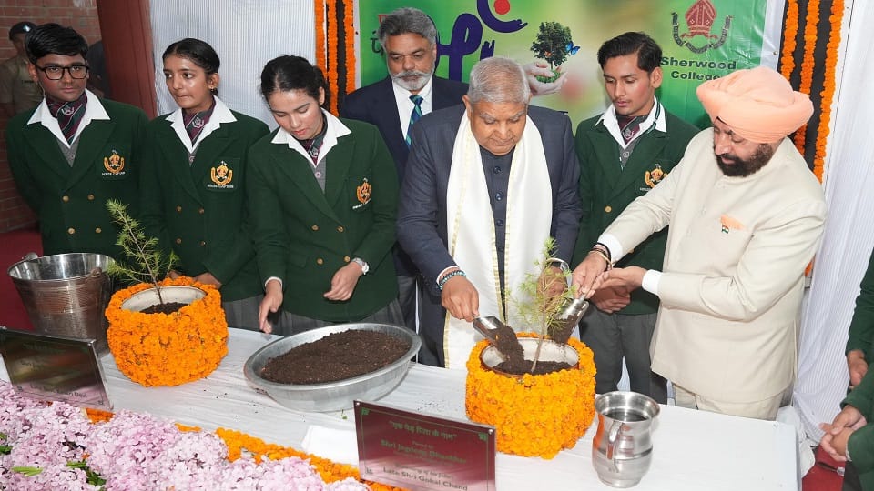 Vice President Jagdeep Dhankhar addressed students and teachers of Sherwood College on its Foundation Day