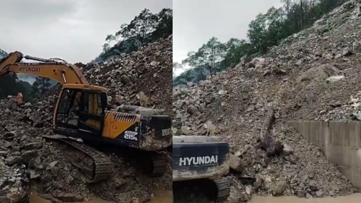 Landslide near Yamunotri highway made movement difficult devotees stranded Uttarkashi News in hindi