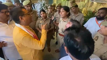 Kanpur: There was an argument between MLC and police officer when the gunner was not allowed inside