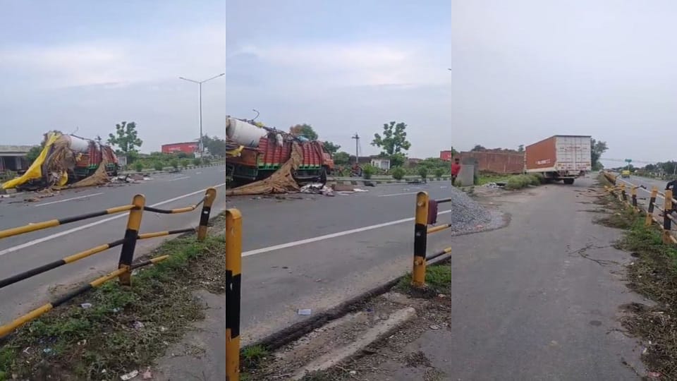 Canter and container collide on Agra-Gwalior highway one died