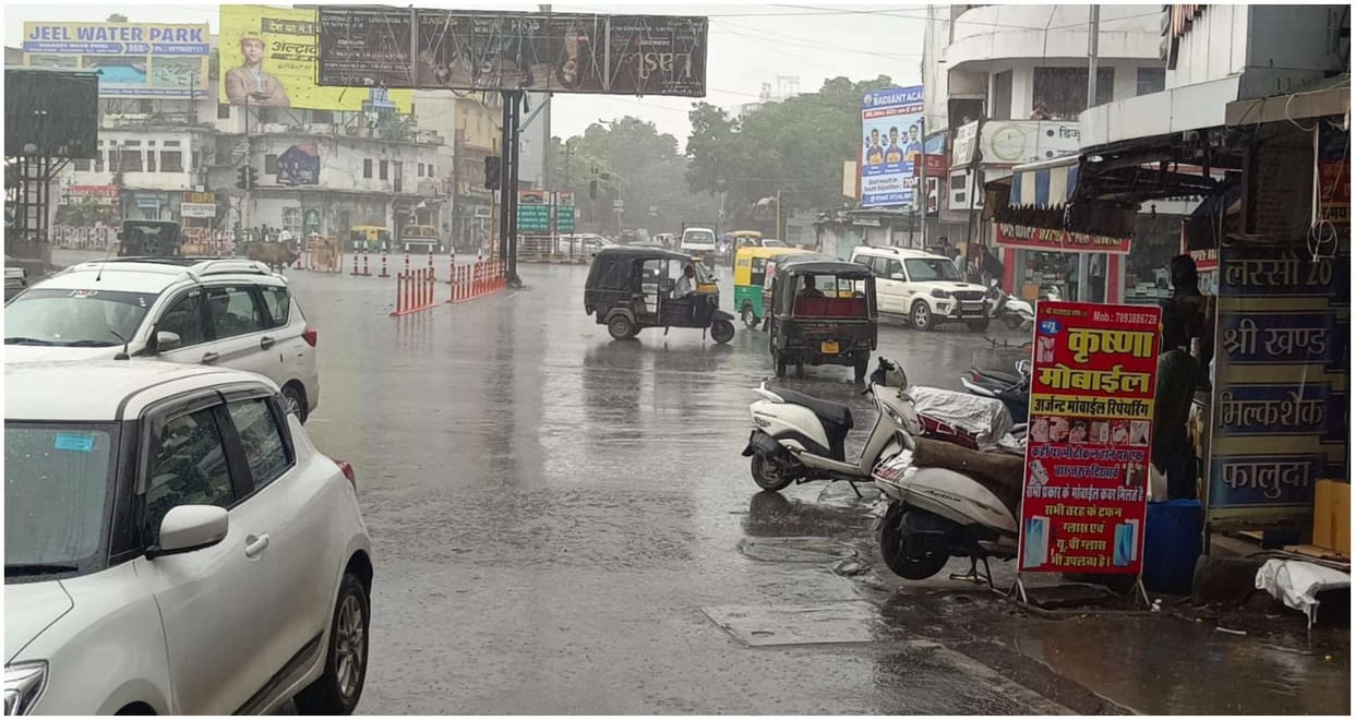 People get relief from heavy rain in Udaipur IMD issued yellow alert