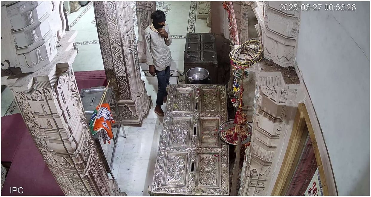Another attempt of theft in Ghata Wala Mataji temple, incident captured in CCTV