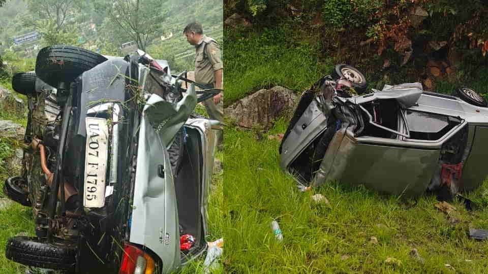 Tehri Accident Car going from Bhaintlakhal to Lambgaon lost control and fell into a ditch