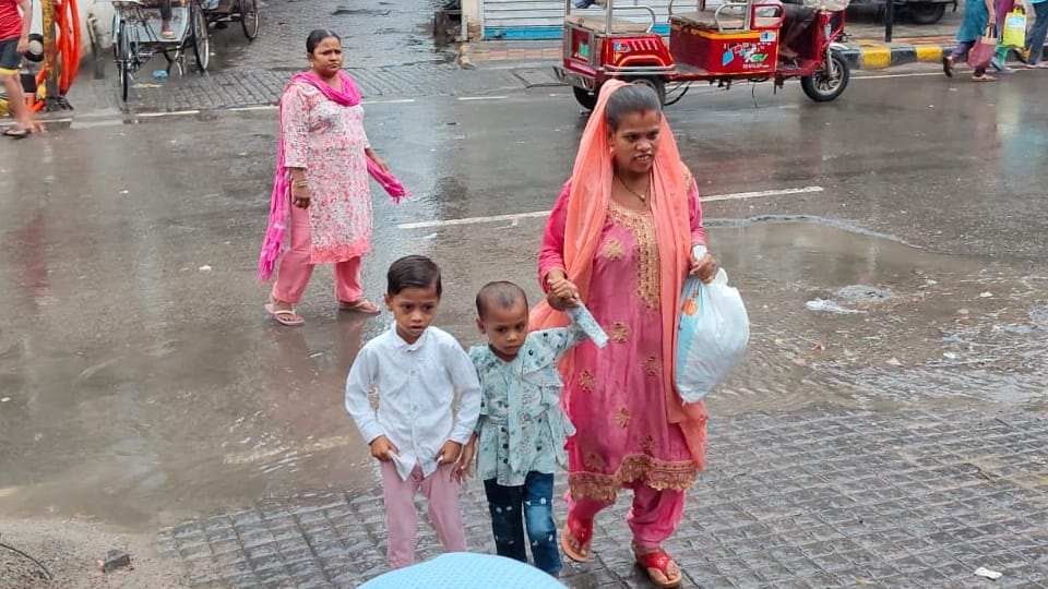 Weather pictures: Moradabad division drenched with rain showers, faces lit up, people got relief from humidity