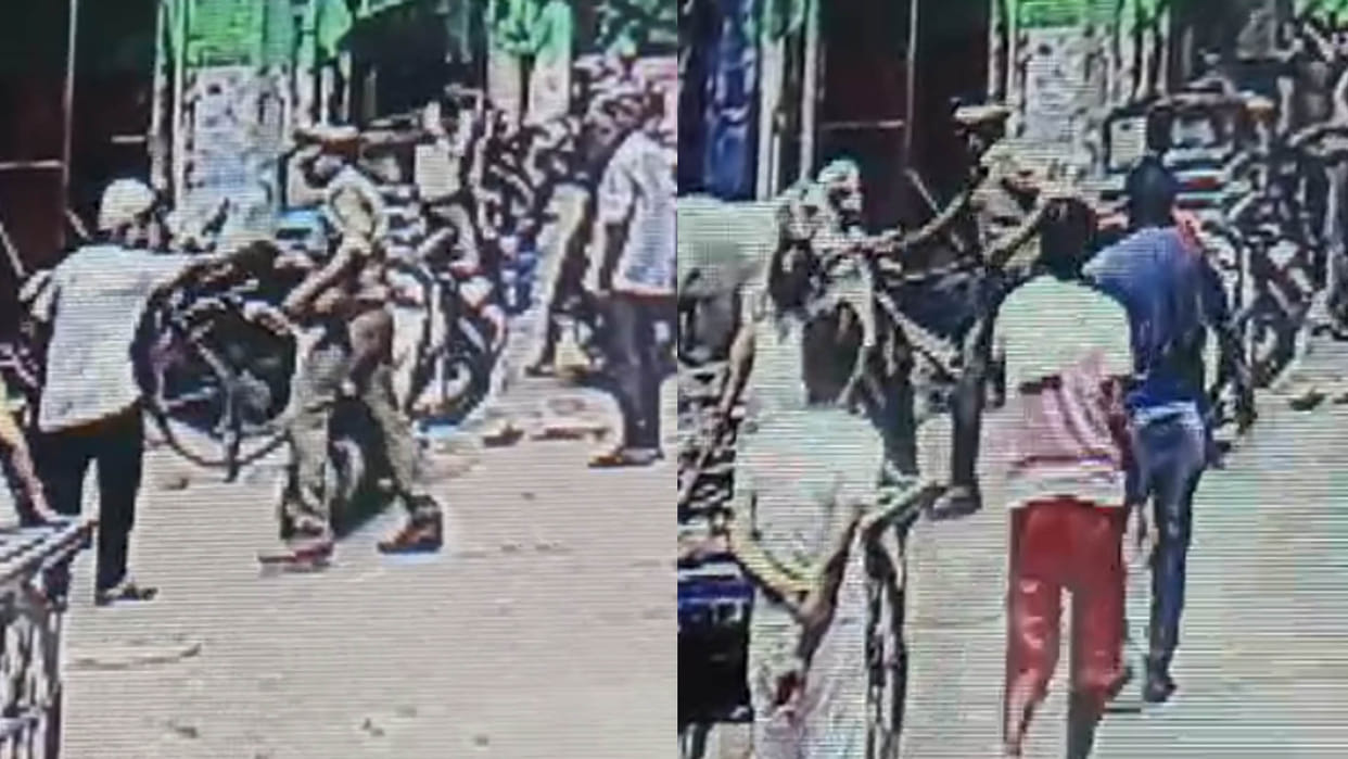 Kanpur: Chowki in-charge slaps an old man, video goes viral