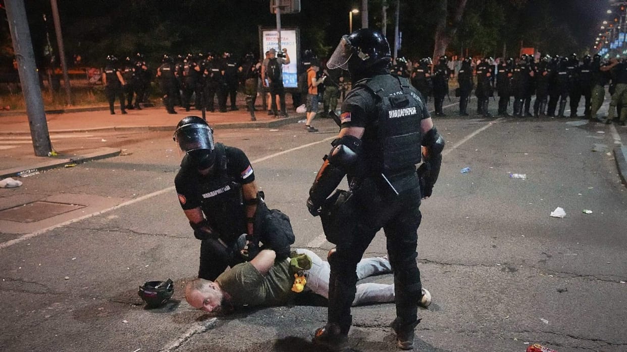 Serbia Belgrade Belgrade anti government movement police protesters intensify many arrested