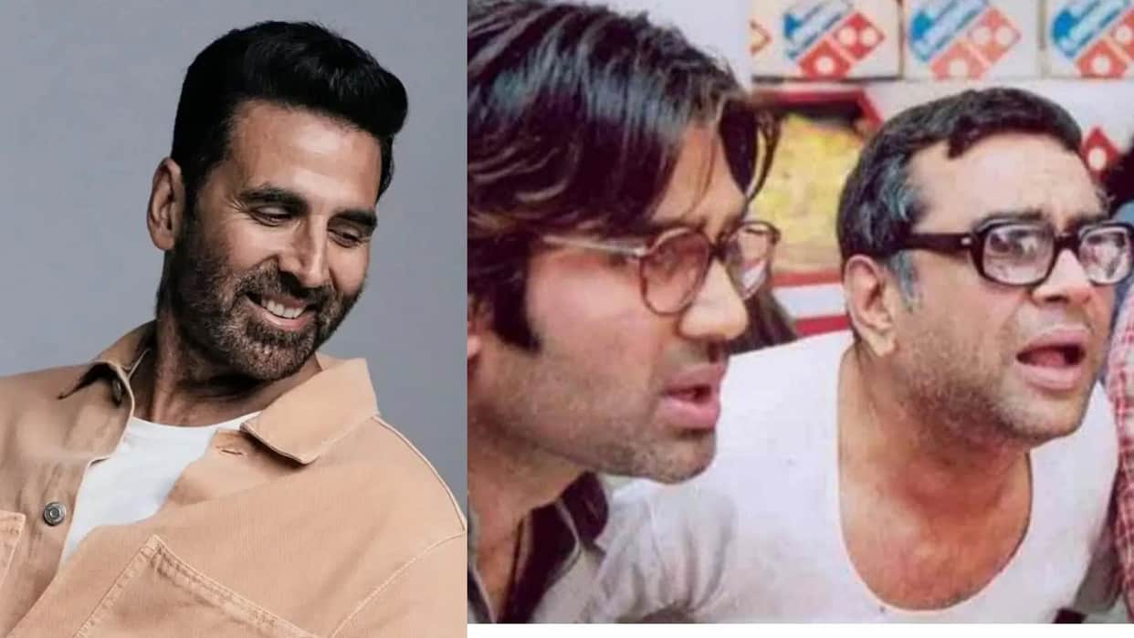 Akshay kumar shares old photoshoot and netizens demands to make hera pheri 3 soon