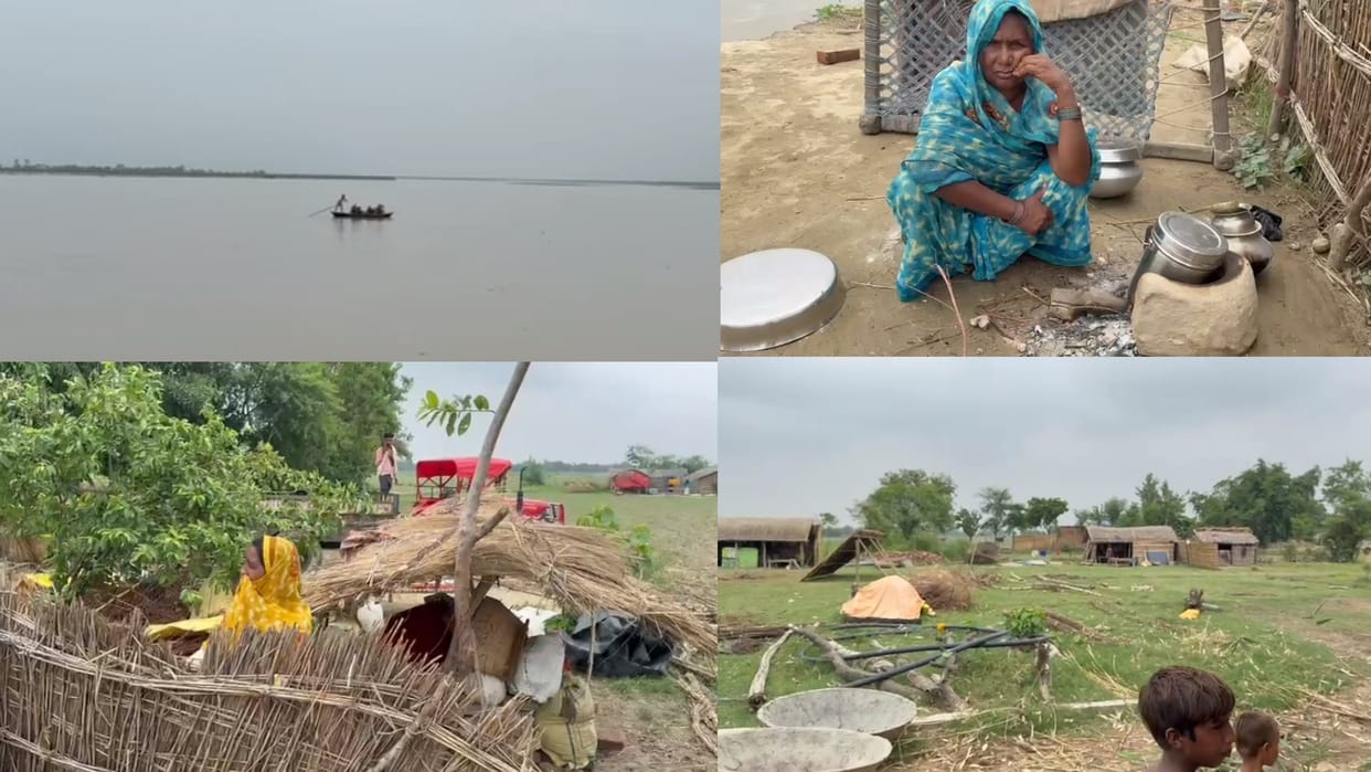 Bahraich: Saryu showed its fierce form... After destroying houses, 100 bighas of crops also got submerged