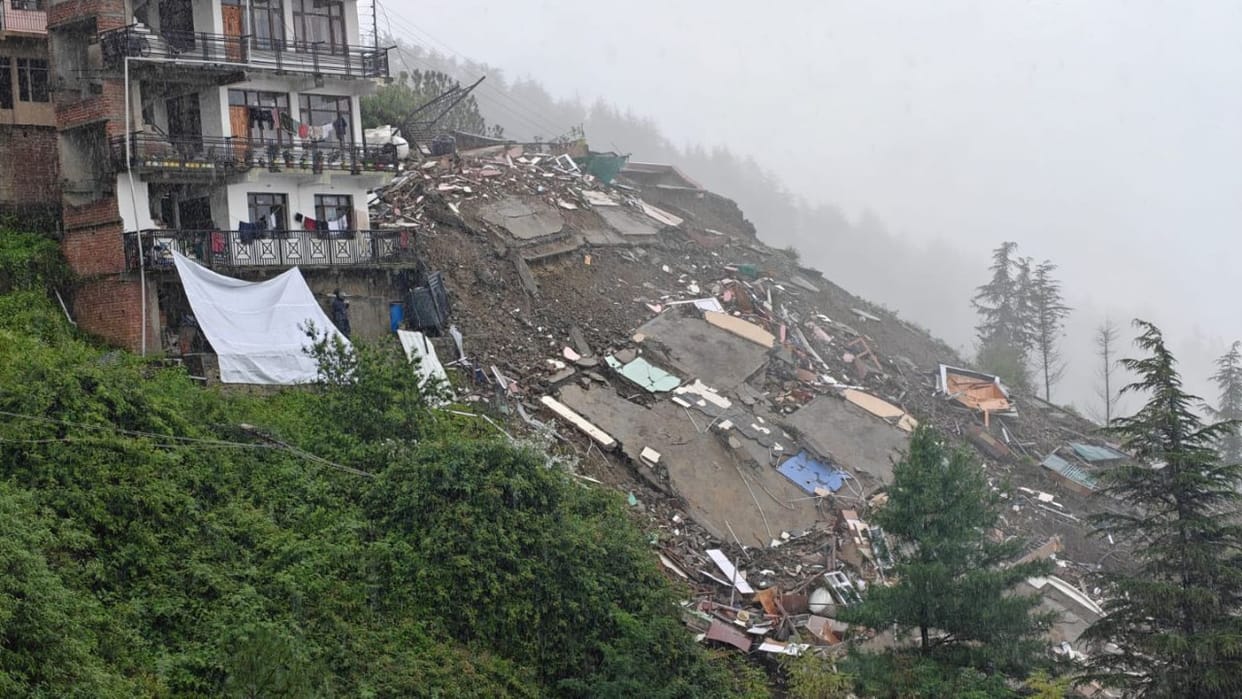 After the five storey building collapsed, two NHAI officials were accused of assault in front of the minister,
