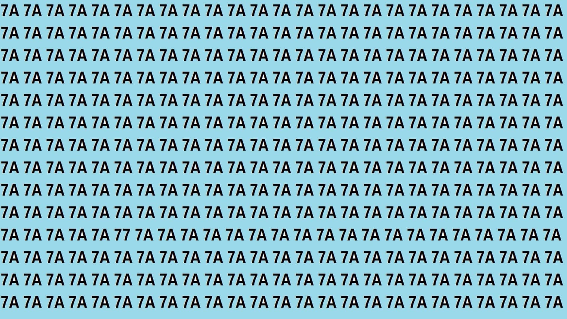 Optical Illusion Iq Test Brain Test If You Have Hawk Eyes then Find 77 in 15 Seconds