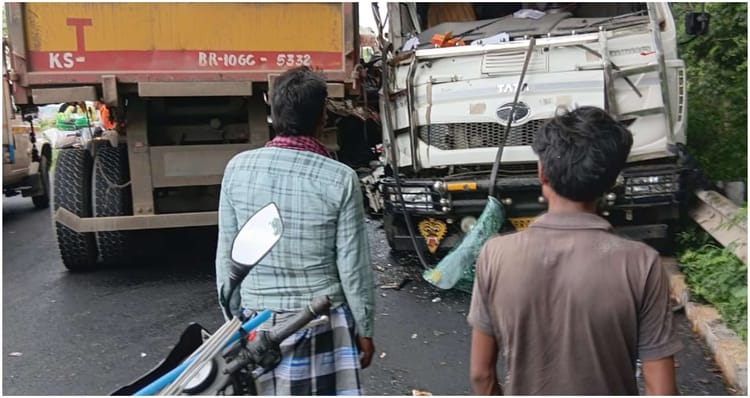 Bihar: एनएच-31 पर भीषण सड़क हादसा; दो हाइवा ट्रकों की टक्कर, चालक-उपचालक गंभीर रूप से घायल