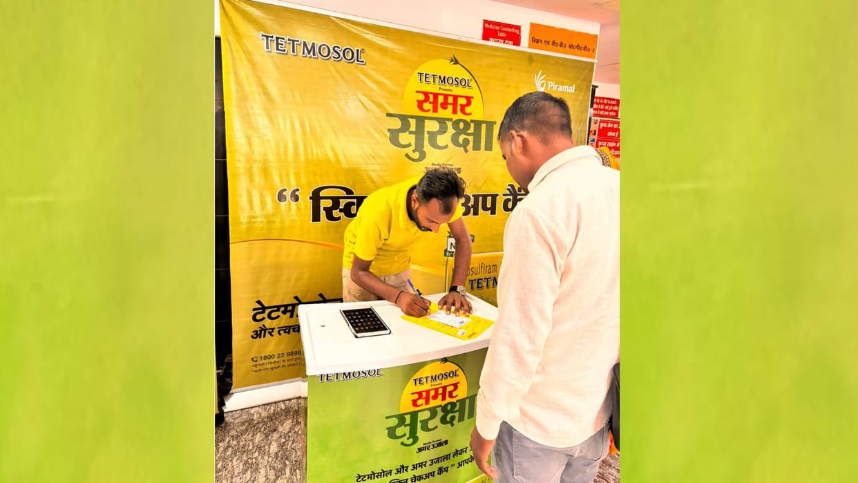 Skin check camp in Lucknow by Amar Ujala and Tetmosol.