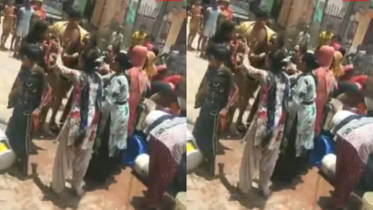 Women scuffled over water pulled each others hair and kicked each other Video goes Viral on Internet