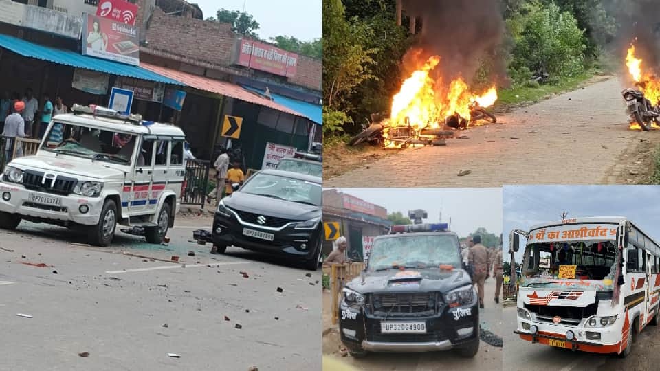 Prayagraj Violence Some hid behind the shutters while others saved their lives by running away from the shops