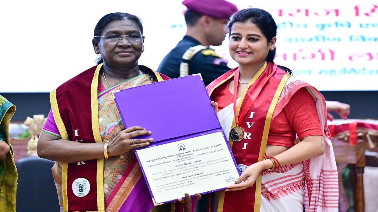 participation of daughters in veterinary science is good sign President Draupadi Murmu says at IVRI bareilly