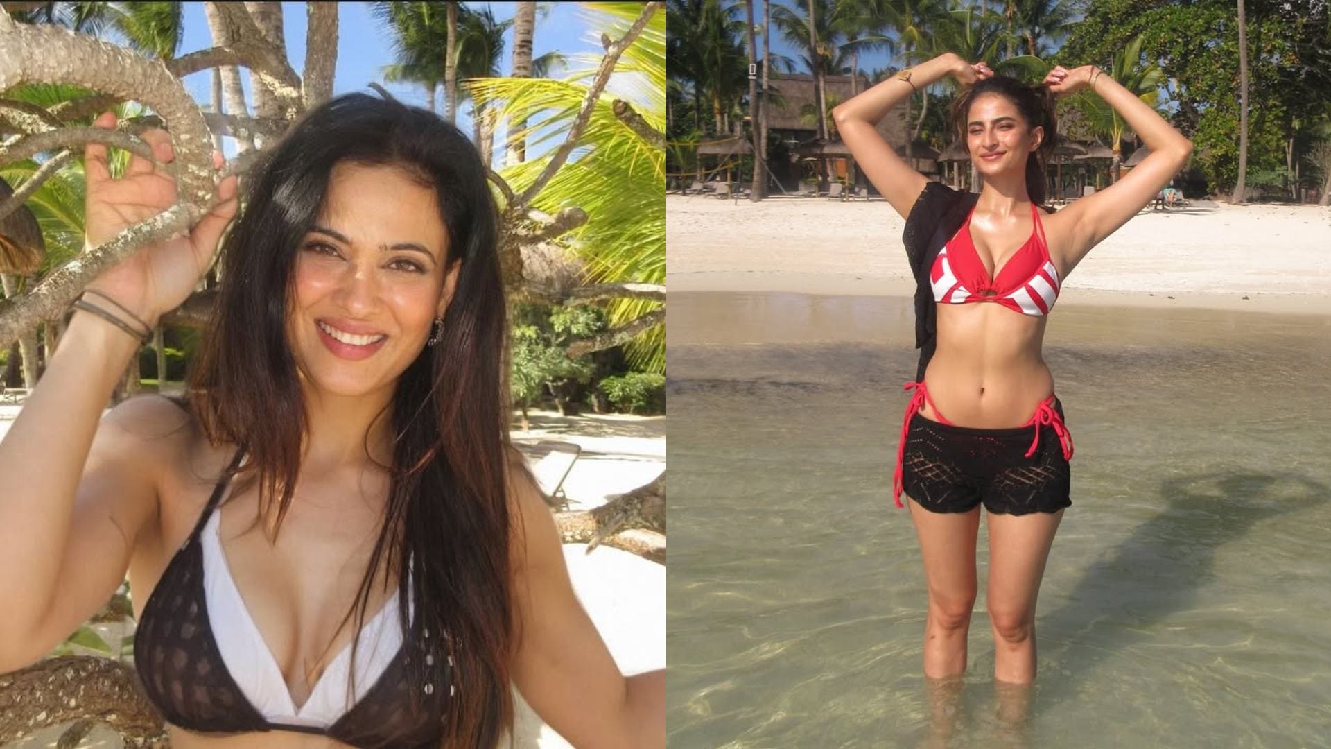 Actress Shweta Tiwari defeat daughter Palak Tiwari in Bikini look