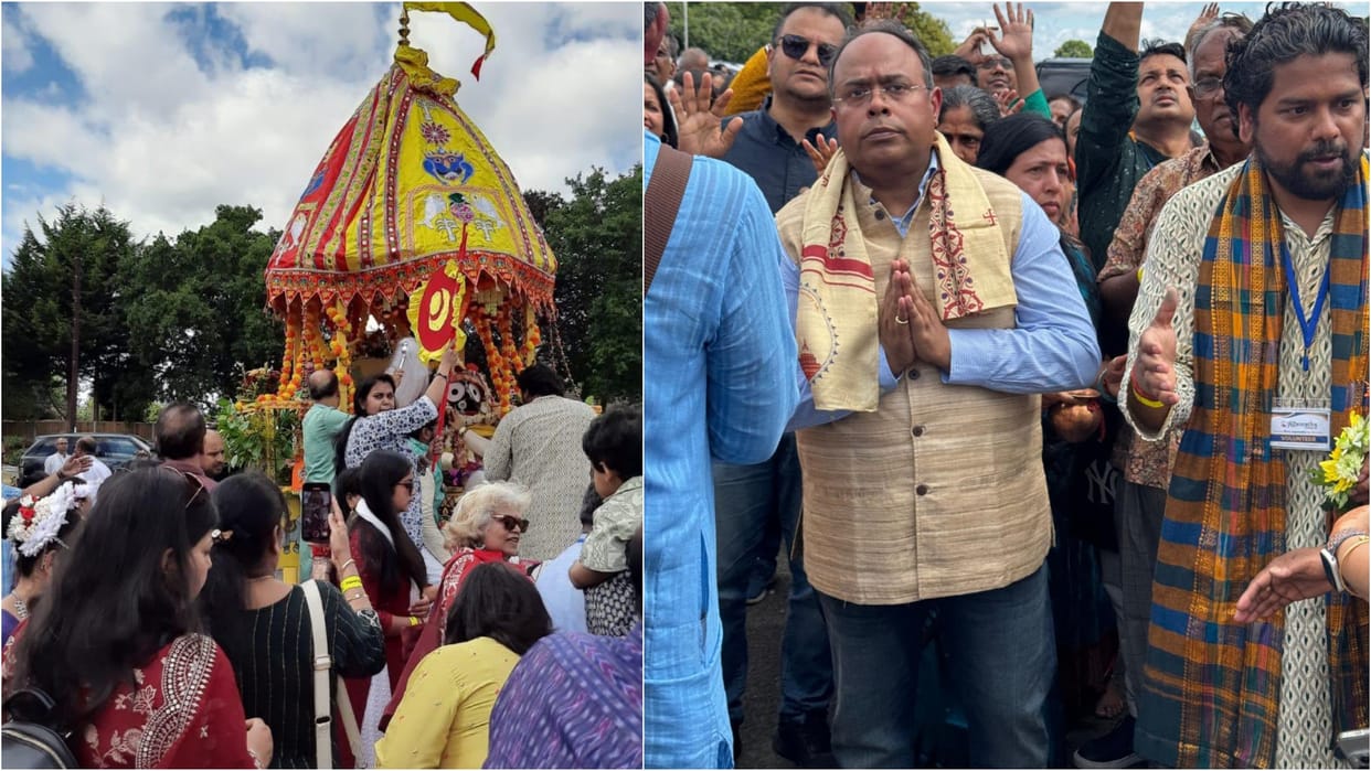 one thousand devotees reached Lord Jagannath Rath Yatra in UK, DHC performed Chhera ritual
