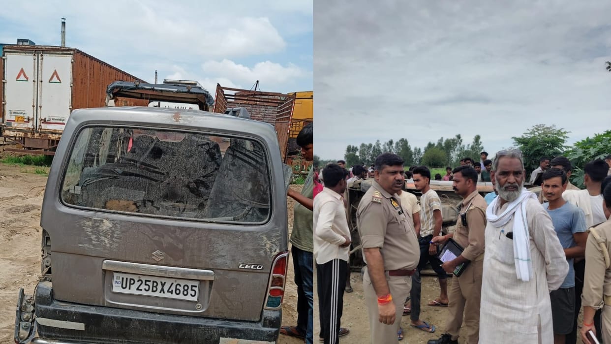 man killed his father and stepbrother by crushing them with his car in Bareilly