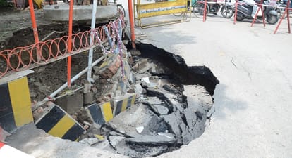 Kanpur Wires started being removed from Brahmanagar intersection for repair of Dot drain digging will be done
