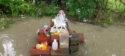silver idol of Maa Durga which went missing from police station found  fake in room of head clerk